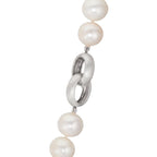 Necklace Silver Freshwater pearl White, 12 mm 50 cm