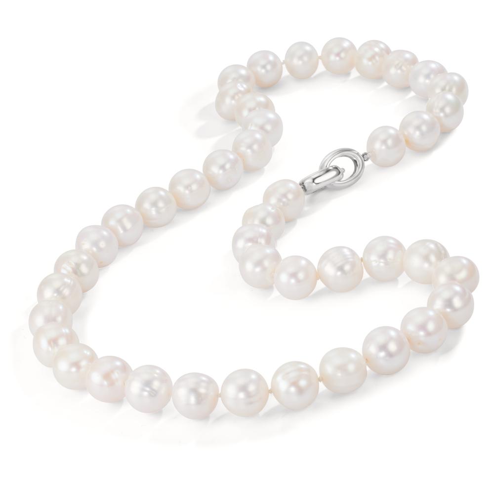 Necklace Silver Freshwater pearl White, 12 mm 50 cm