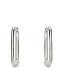 Hinged hoop Silver Rhodium plated