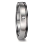 Wedding Ring Tantal 999, Platinum 950 Diamond 0.02 ct, w-si