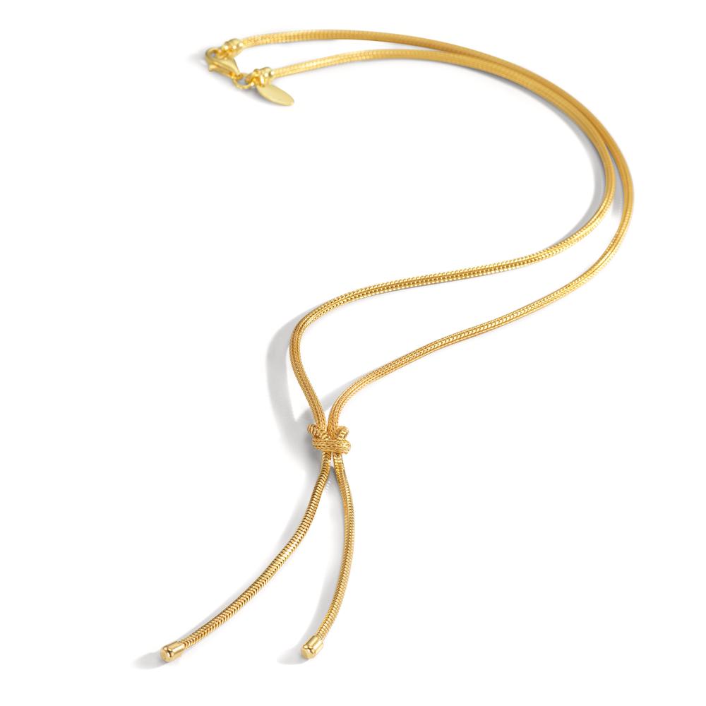 Necklace Silver Yellow Gold plated Knot 50 cm