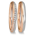 Wedding Ring 18k White Gold, 18k Rose Gold