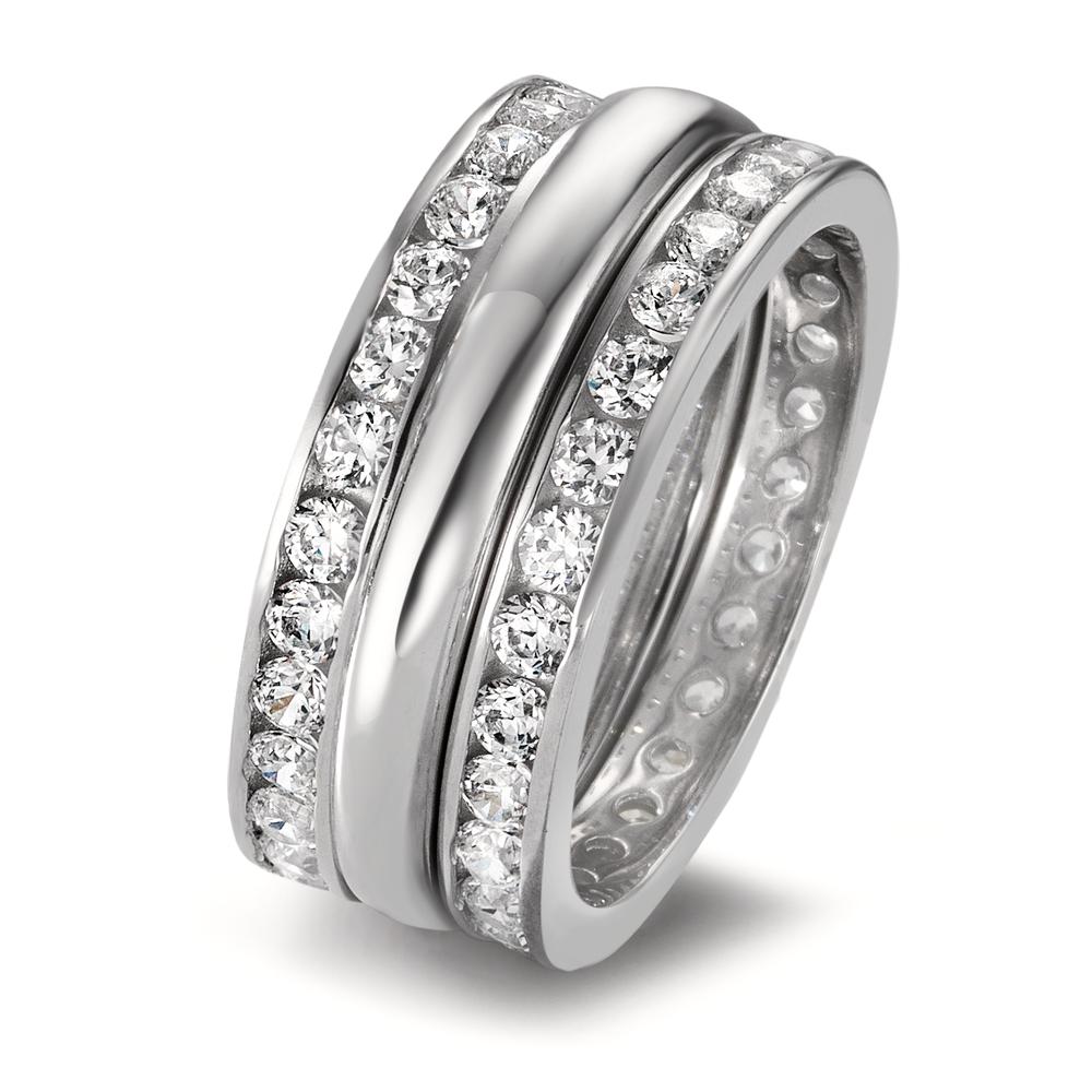 Ring set 18k White Gold Zirconia
