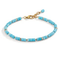 Bracelet Stainless steel Amazonite Yellow IP coated