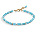 Bracelet Stainless steel Amazonite Yellow IP coated