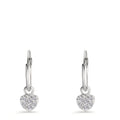 Hoop with pendant Silver Zirconia 6 Stones Heart