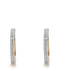 Hinged hoop 18k Yellow Gold Diamond 0.25 ct, 84 Stones, w-si