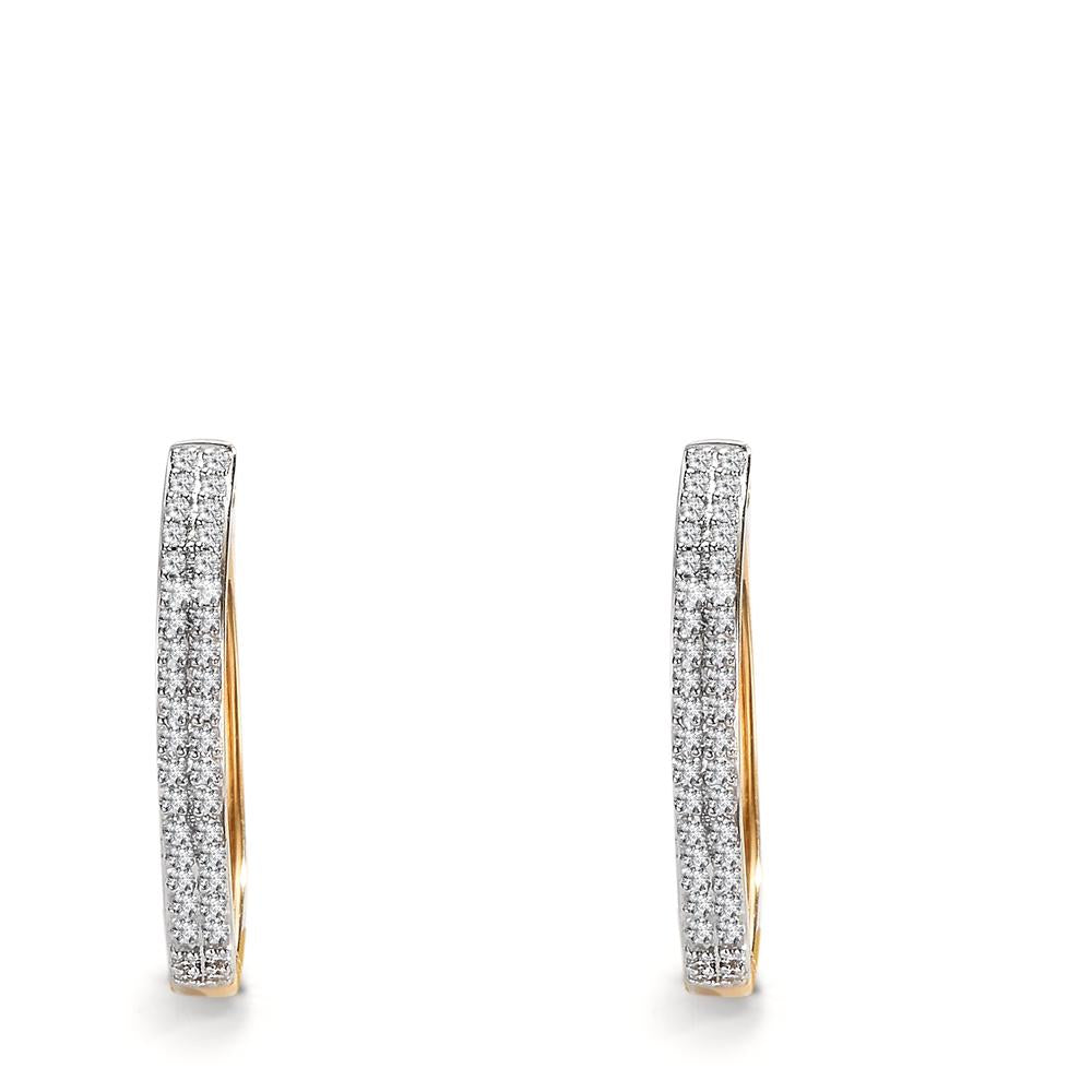 Hinged hoop 18k Yellow Gold Diamond 0.25 ct, 84 Stones, w-si