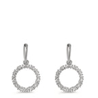 Drop Earrings 18k White Gold Diamond 0.33 ct, w-si Ø12.5 mm