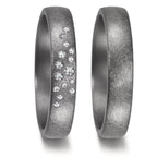 Wedding Ring Tantal 999 Diamond 0.105 ct, 15 Stones, w-si
