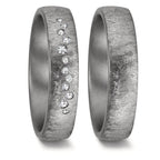 Wedding Ring Tantal 999 Diamond 0.104 ct, 12 Stones, w-si