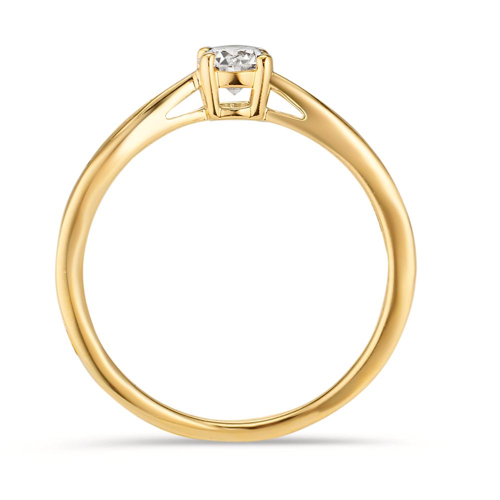 Solitaire ring 18k Yellow Gold Diamond 0.25 ct, w-si