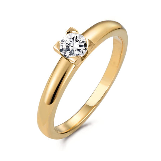 Solitaire ring 18k Yellow Gold Diamond 0.30 ct, w-si