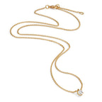 Necklace 18k Yellow Gold Diamond 0.15 ct, w-si 40-42 cm