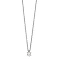 Necklace 18k White Gold Diamond 0.15 ct, w-si 40-42 cm
