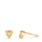 Stud earrings 14k Yellow Gold Peridot 0.24 ct, 2 Stones Ø4.5 mm