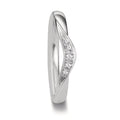Wedding Ring 18k White Gold Diamond 0.045 ct, 5 Stones, tw-vsi