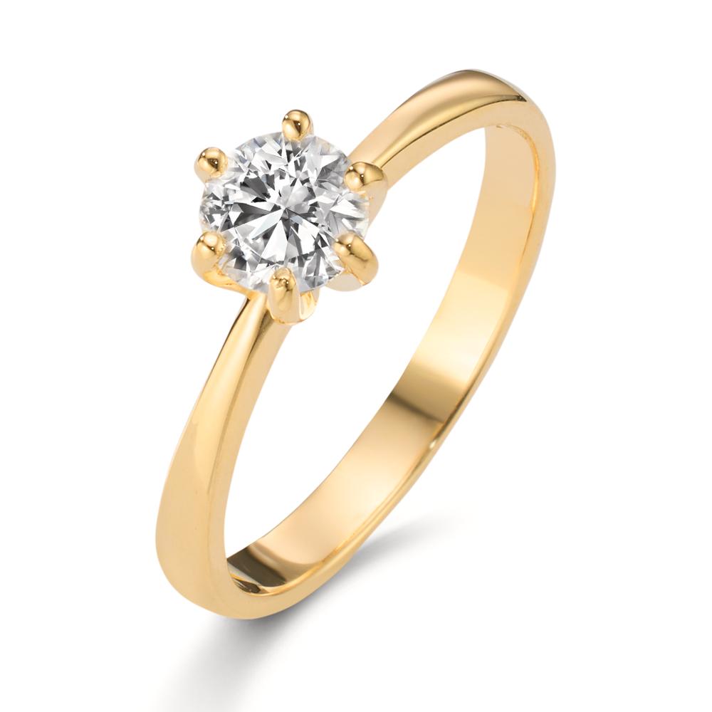 Solitaire ring 18k Yellow Gold Lab-grown Diamond 0.40 ct, w-si
