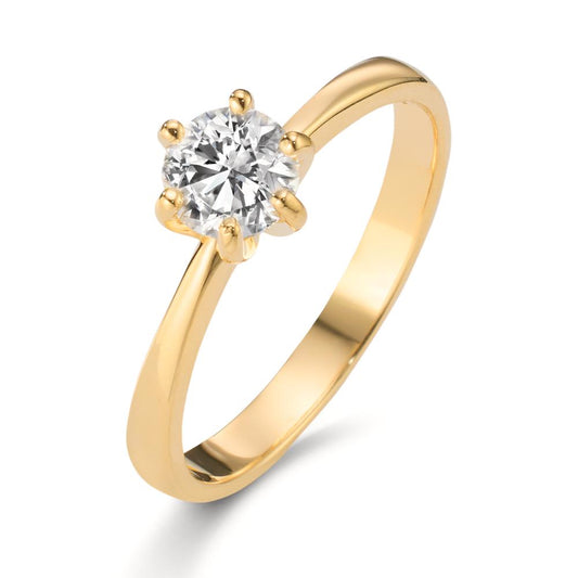 Solitaire ring 18k Yellow Gold Lab-grown Diamond 0.40 ct, w-si