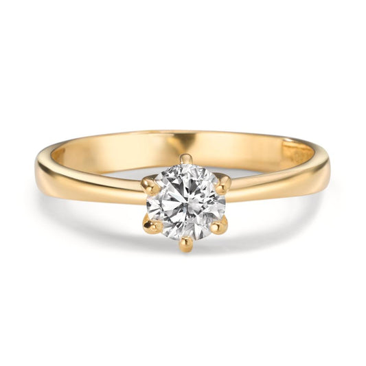 Solitaire ring 18k Yellow Gold Lab-grown Diamond 0.40 ct, w-si