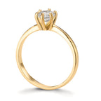 Solitaire ring 18k Yellow Gold Lab-grown Diamond 0.40 ct, w-si