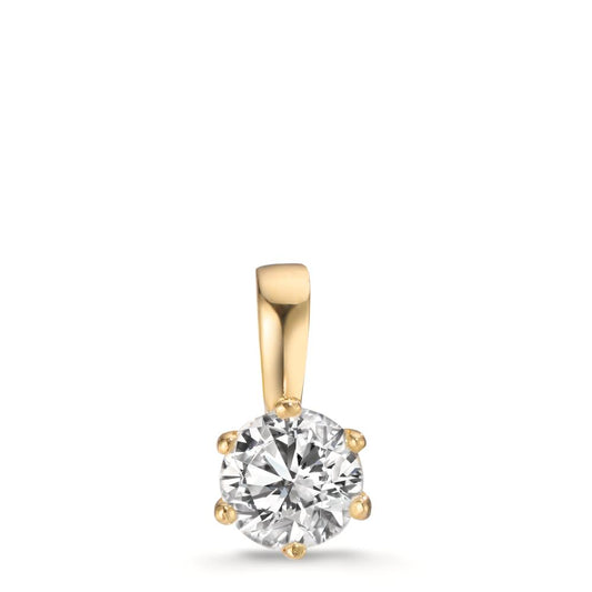 Pendant 18k Yellow Gold Lab-grown Diamond 1 ct, w-si Ø6.5 mm