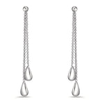 Drop Earrings Silver Rhodium plated