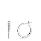 Hinged hoop 18k White Gold Diamond 0.185 ct, 50 Stones, w-si