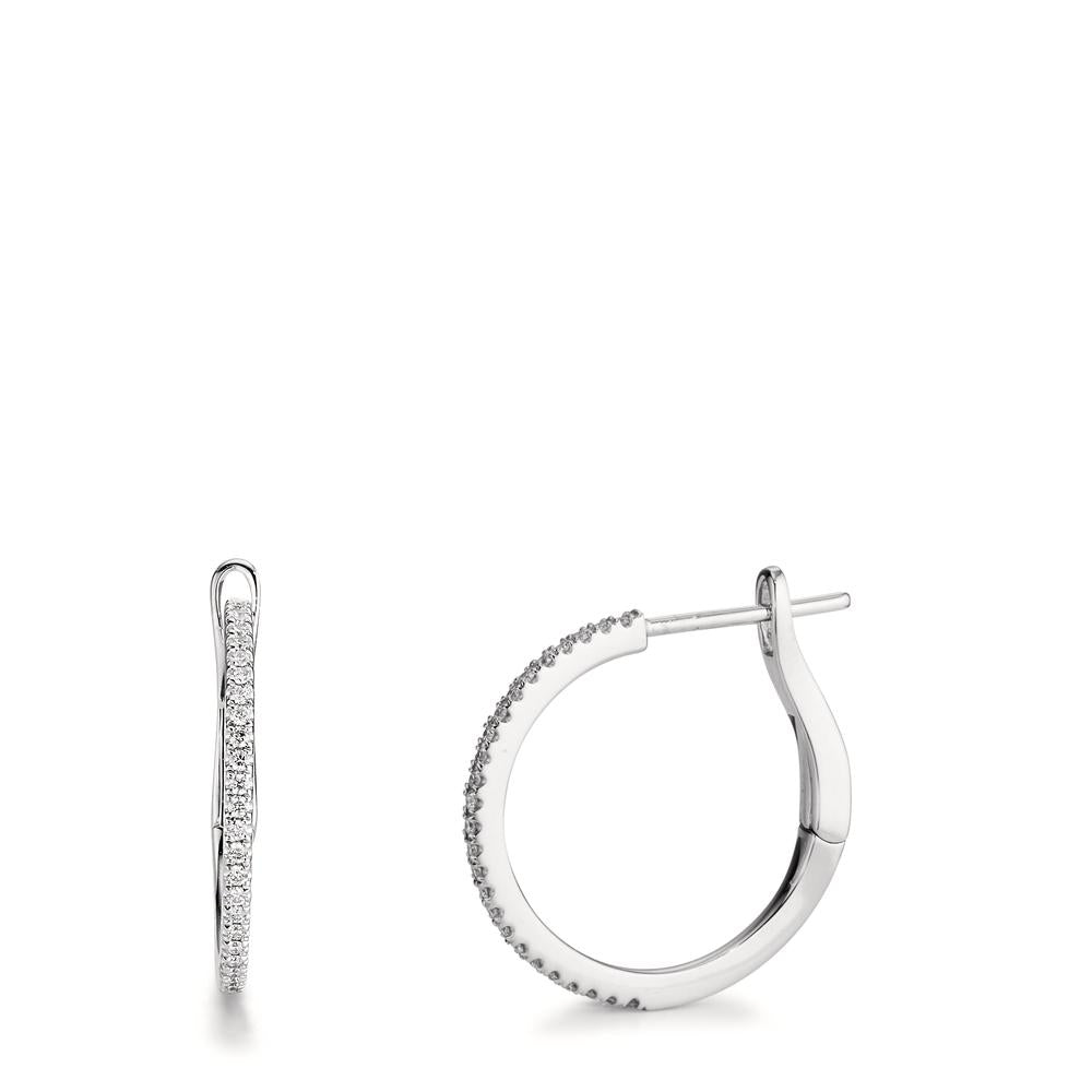 Hinged hoop 18k White Gold Diamond 0.185 ct, 50 Stones, w-si