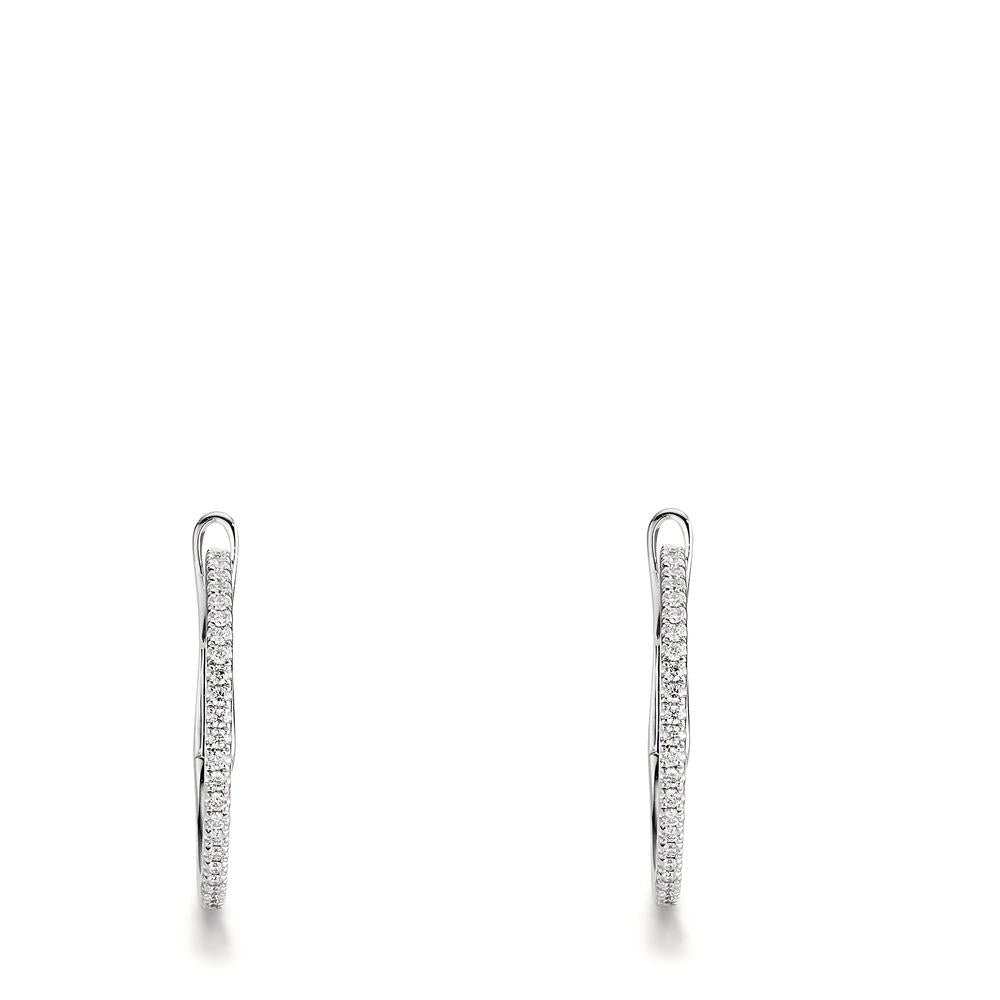 Hinged hoop 18k White Gold Diamond 0.185 ct, 50 Stones, w-si