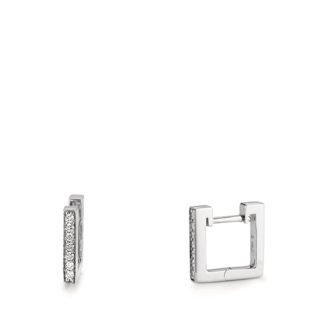 Hinged hoop 18k White Gold Diamond 0.13 ct, w-si