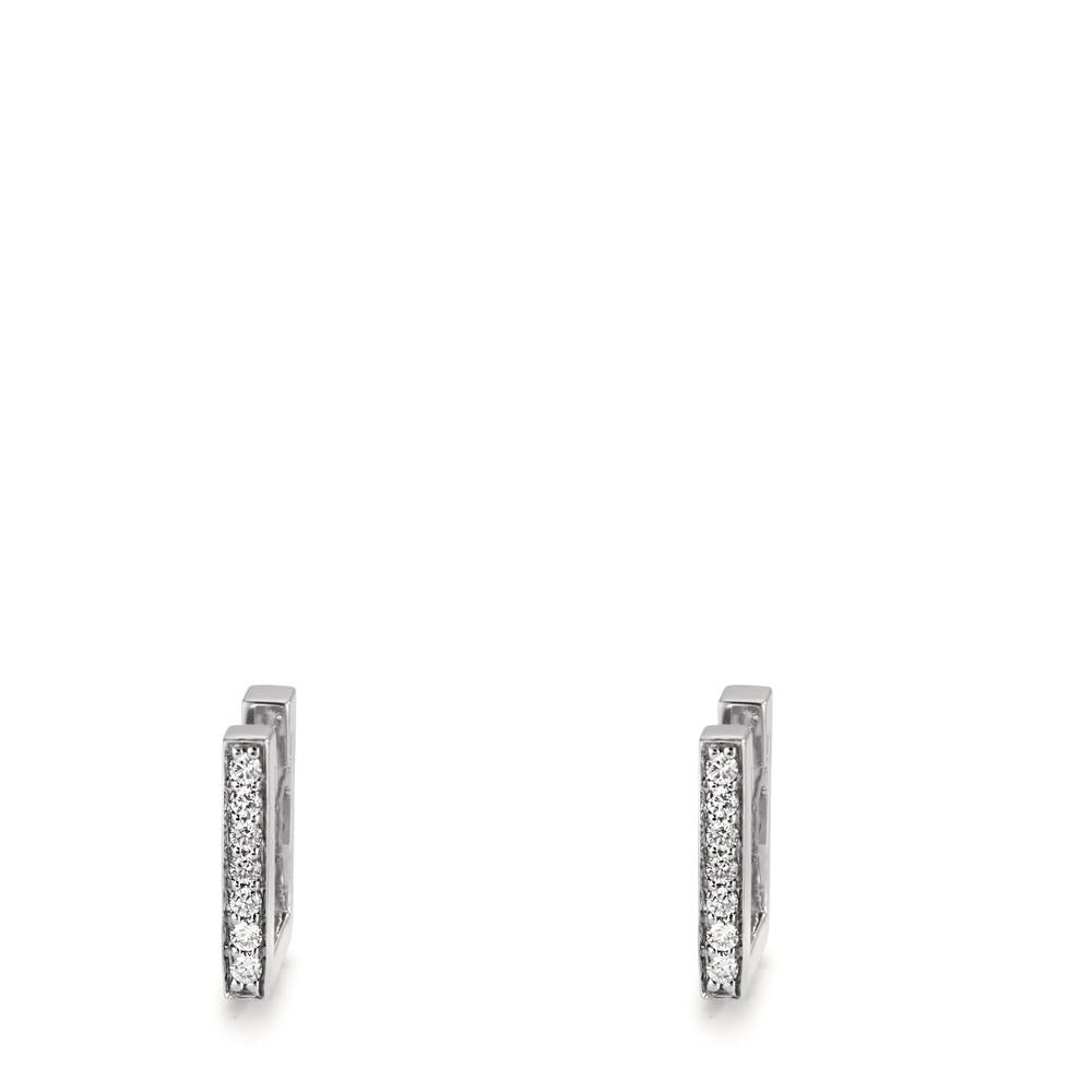 Hinged hoop 18k White Gold Diamond 0.13 ct, w-si