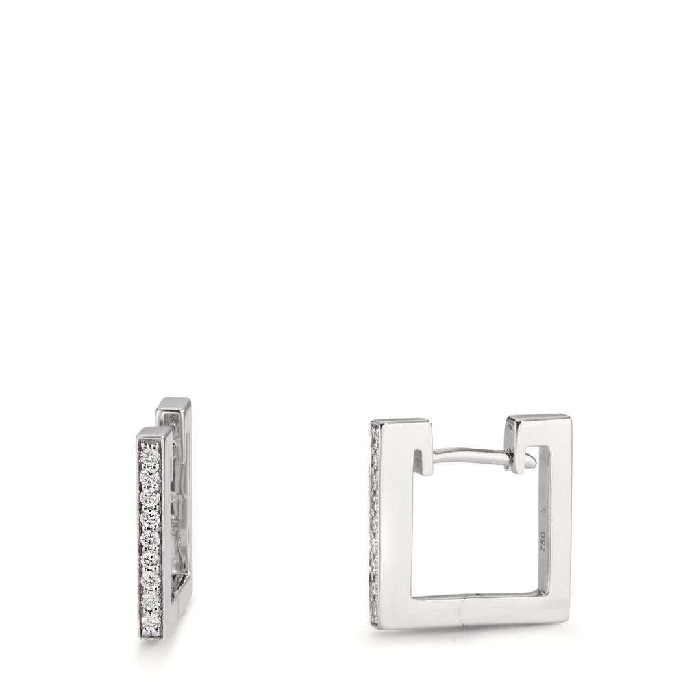 Hinged hoop 18k White Gold Diamond 0.16 ct, w-si