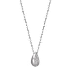 Necklace Silver Zirconia Rhodium plated 40-45 cm