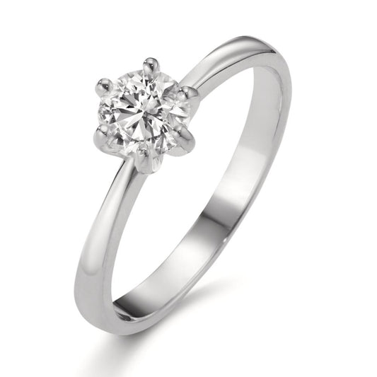 Solitaire ring 18k White Gold Lab-grown Diamond 0.50 ct, w-si