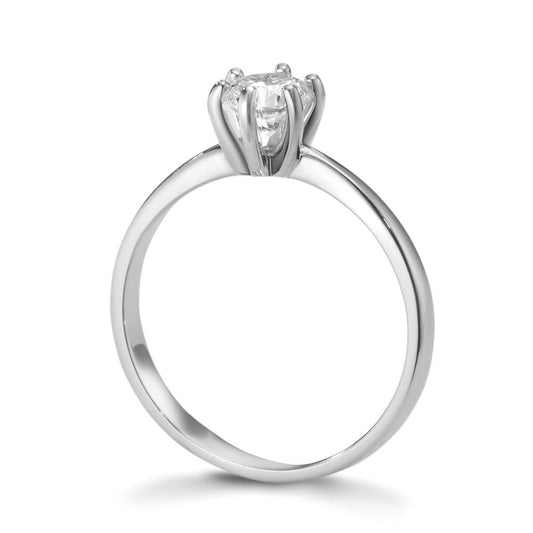 Solitaire ring 18k White Gold Lab-grown Diamond 0.50 ct, w-si