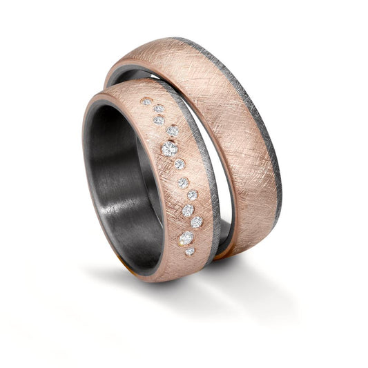 Wedding Ring Tantal 999, 14k Rose Gold