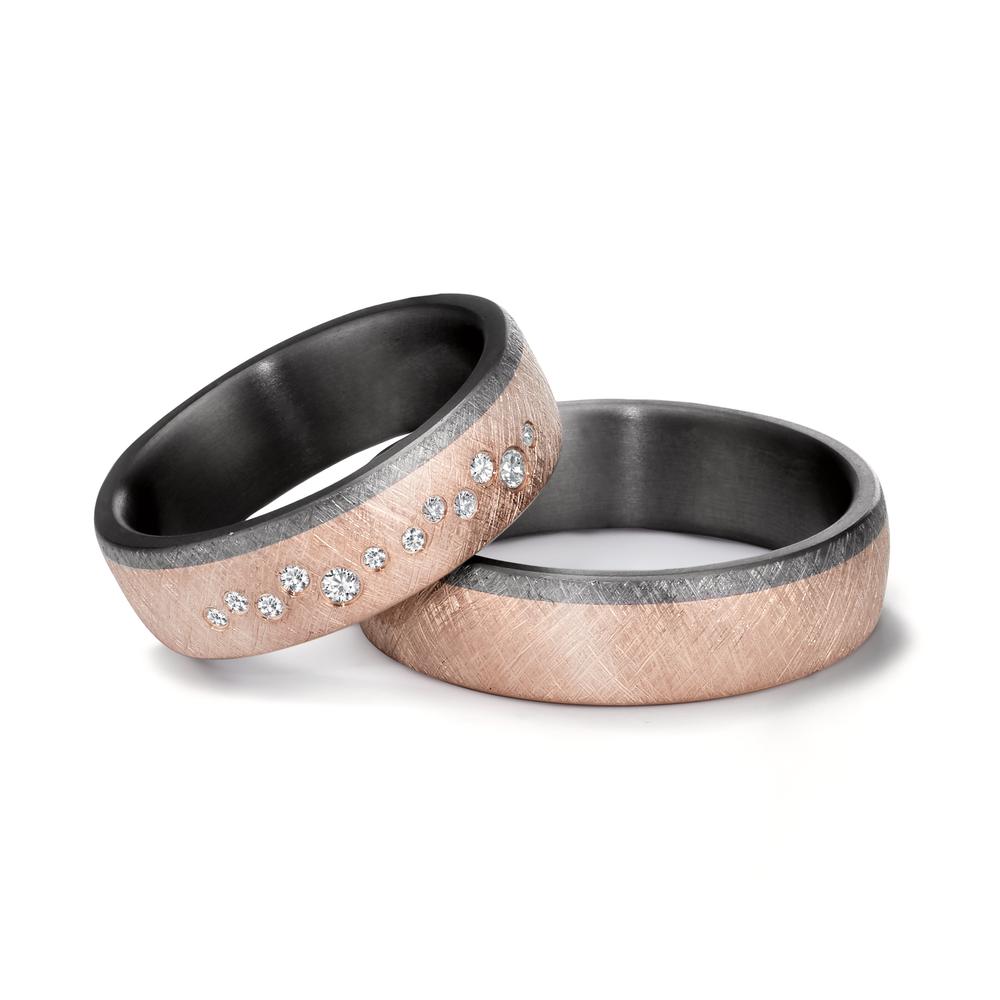 Wedding Ring Tantal 999, 14k Rose Gold