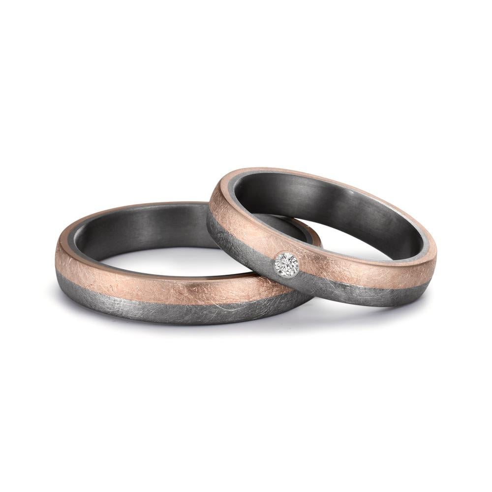 Wedding Ring Tantal 999, 14k Rose Gold