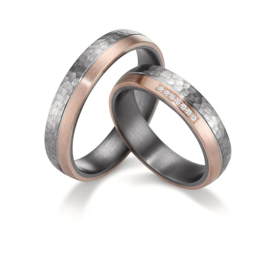 Wedding Ring Tantal 999, 14k Rose Gold
