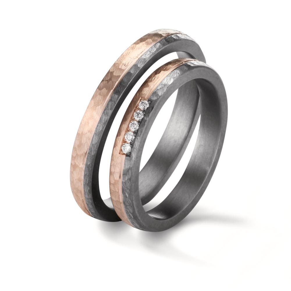 Wedding Ring Tantal 999, 14k Rose Gold