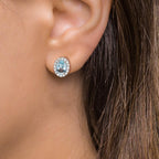 Stud earrings 18k White Gold Zirconia