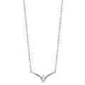 Necklace Silver Zirconia Rhodium plated 40-45 cm