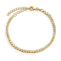 Bracelet Silver Zirconia Gold plated
