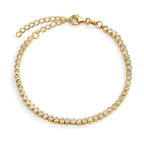 Bracelet Silver Zirconia Gold plated