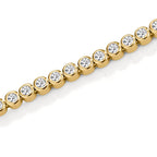 Bracelet Silver Zirconia Gold plated