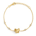 Bracelet Silver Zirconia Gold plated Butterfly