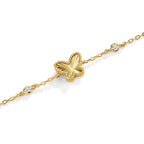Bracelet Silver Zirconia Gold plated Butterfly