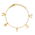 Bracelet Silver Zirconia Yellow Gold plated