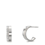 Hoop earrings Silver Zirconia Rhodium plated